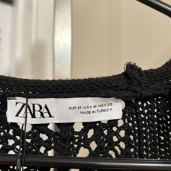 NWT Zara crocheted top/cover-up Size Medium - Picture 5 of 7